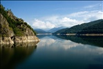 Vidraru lake and the Fagaras Mountains